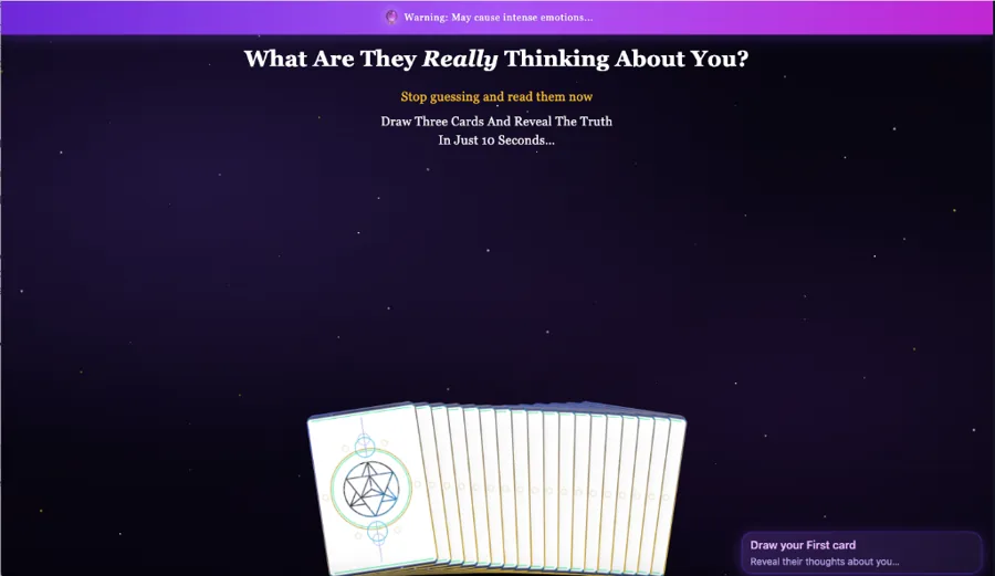 Love Tarot Reading preview image from the official sales page