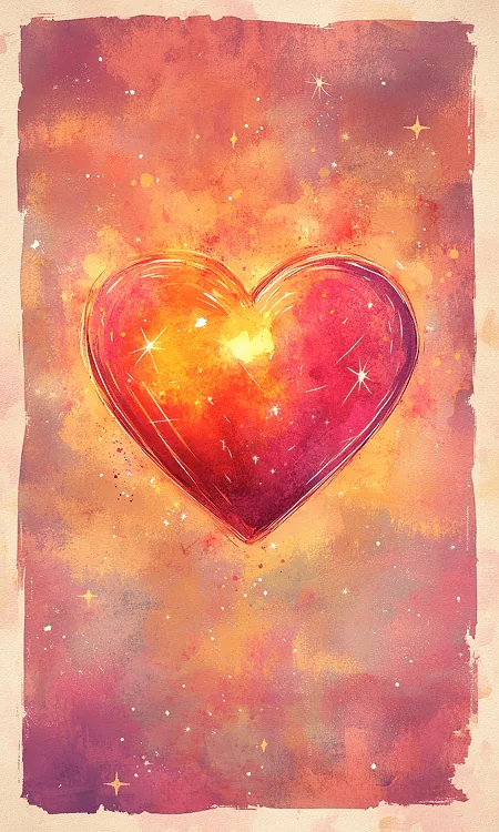 Soulmate Tarot Reading heart tarot card artwork from the official sales page